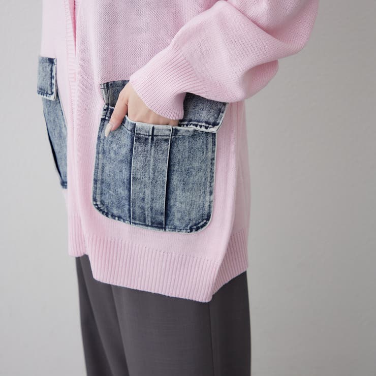 【Web限定】デニムポケットVカーディガン | RMAF　NICE CLAUP / OLIVE des OLIVE | 詳細画像43 