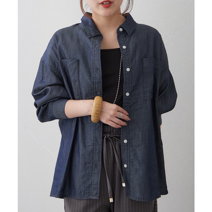 【Web限定】シアーデニムシャツ | RMAF　NICE CLAUP / OLIVE des OLIVE | 詳細画像7 