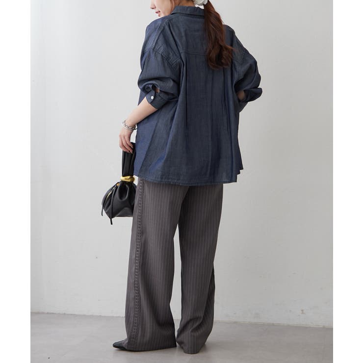 【Web限定】シアーデニムシャツ | RMAF　NICE CLAUP / OLIVE des OLIVE | 詳細画像12 