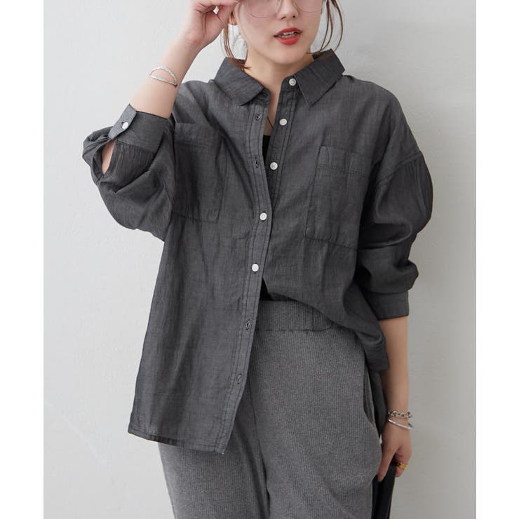 ブラック | 【Web限定】シアーデニムシャツ | RMAF　NICE CLAUP / OLIVE des OLIVE