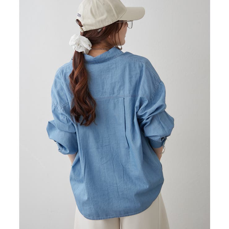 【Web限定】シアーデニムシャツ | RMAF　NICE CLAUP / OLIVE des OLIVE | 詳細画像6 