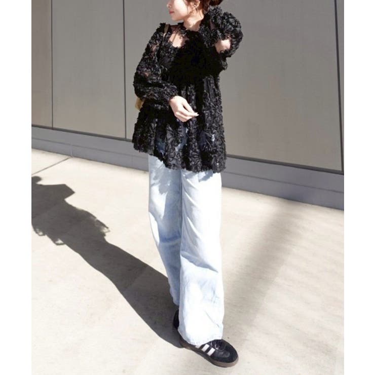 花柄チュールパフ長袖ブラウス | RMAF　NICE CLAUP / OLIVE des OLIVE | 詳細画像13 