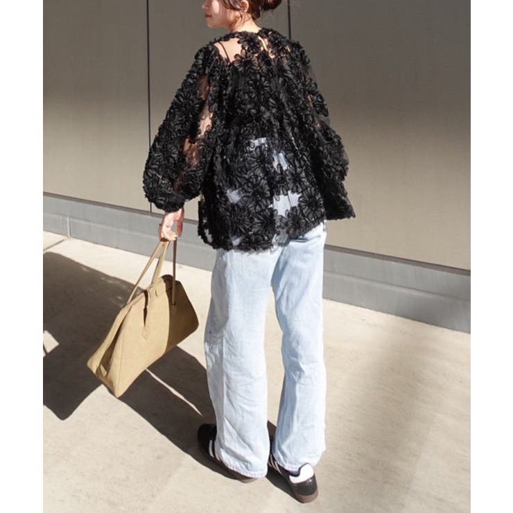 花柄チュールパフ長袖ブラウス | RMAF　NICE CLAUP / OLIVE des OLIVE | 詳細画像17 