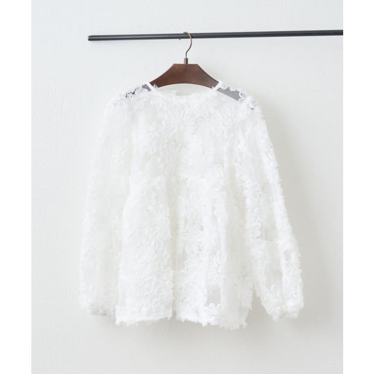 花柄チュールパフ長袖ブラウス | RMAF　NICE CLAUP / OLIVE des OLIVE | 詳細画像20 