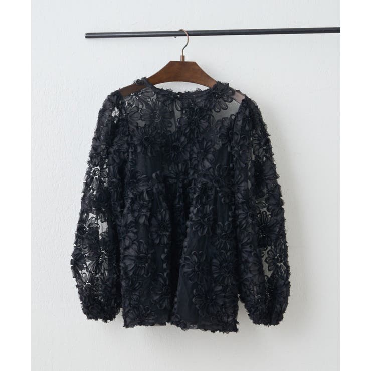 花柄チュールパフ長袖ブラウス | RMAF　NICE CLAUP / OLIVE des OLIVE | 詳細画像21 