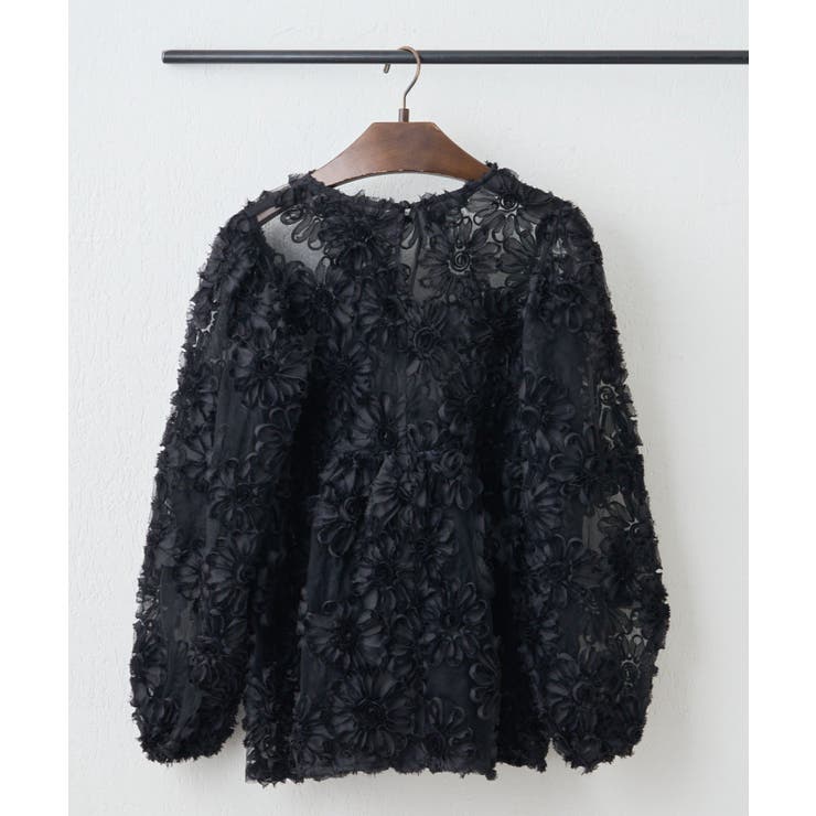 花柄チュールパフ長袖ブラウス | RMAF　NICE CLAUP / OLIVE des OLIVE | 詳細画像22 