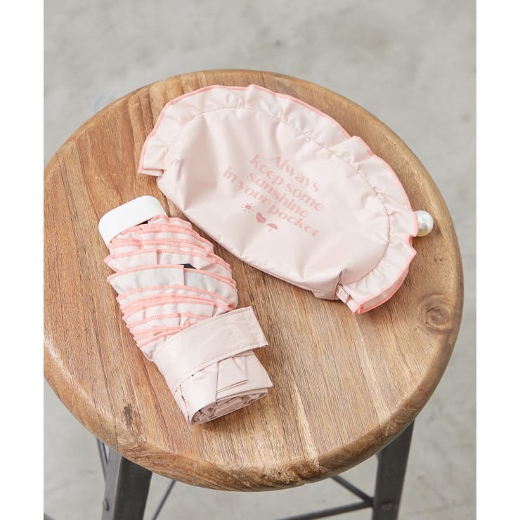 ピンク | 【晴雨兼用】フリル 折り畳み傘 | RMAF　NICE CLAUP / OLIVE des OLIVE