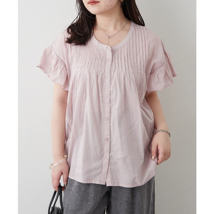 【NAO】袖フリルピンタックブラウス | RMAF　NICE CLAUP / OLIVE des OLIVE | 詳細画像1 