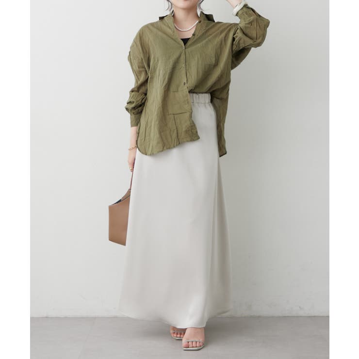 【NAO】クインクル加工シャツ | RMAF　NICE CLAUP / OLIVE des OLIVE | 詳細画像7 