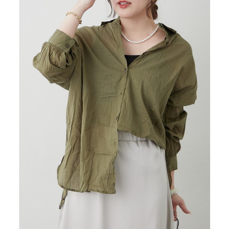【NAO】クインクル加工シャツ | RMAF　NICE CLAUP / OLIVE des OLIVE | 詳細画像2 