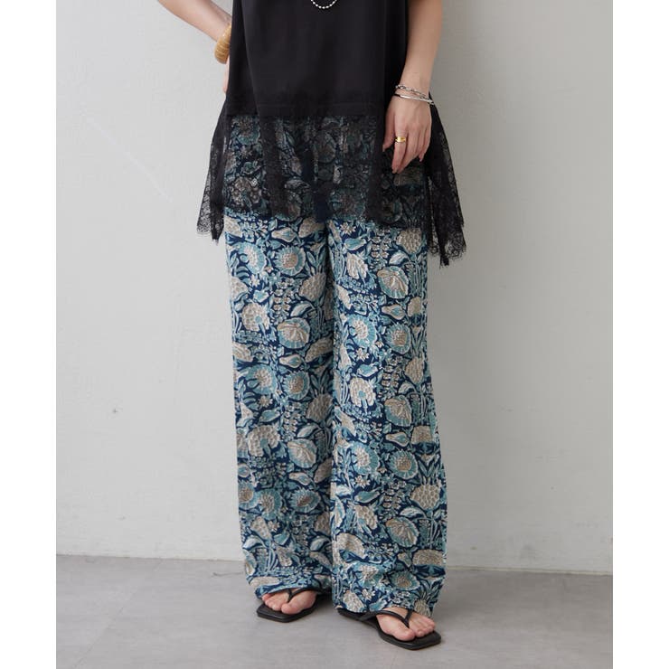 【NAO】アソート柄イージーパンツ | RMAF　NICE CLAUP / OLIVE des OLIVE | 詳細画像1 