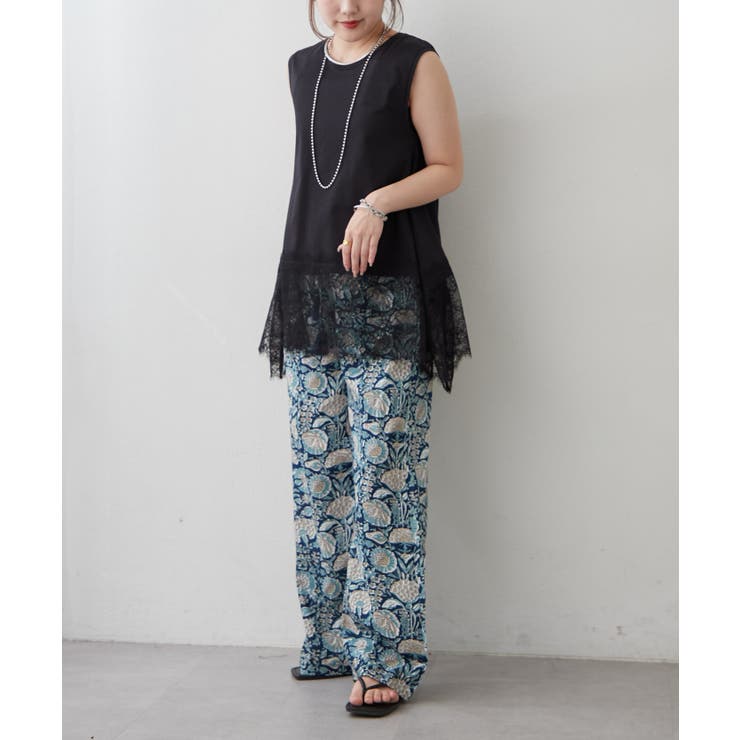 【NAO】アソート柄イージーパンツ | RMAF　NICE CLAUP / OLIVE des OLIVE | 詳細画像7 