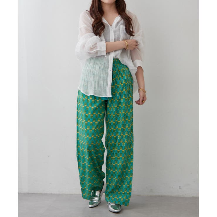 【NAO】アソート柄イージーパンツ | RMAF　NICE CLAUP / OLIVE des OLIVE | 詳細画像21 