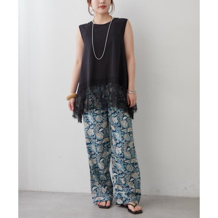 【NAO】アソート柄イージーパンツ | RMAF　NICE CLAUP / OLIVE des OLIVE | 詳細画像5 