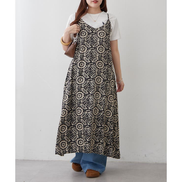 【NAO】アソート柄キャミワンピース | RMAF　NICE CLAUP / OLIVE des OLIVE | 詳細画像1 