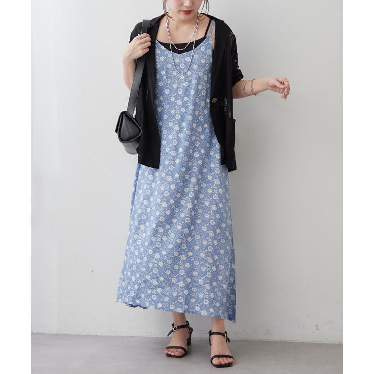 グレー | 【NAO】アソート柄キャミワンピース | RMAF　NICE CLAUP / OLIVE des OLIVE