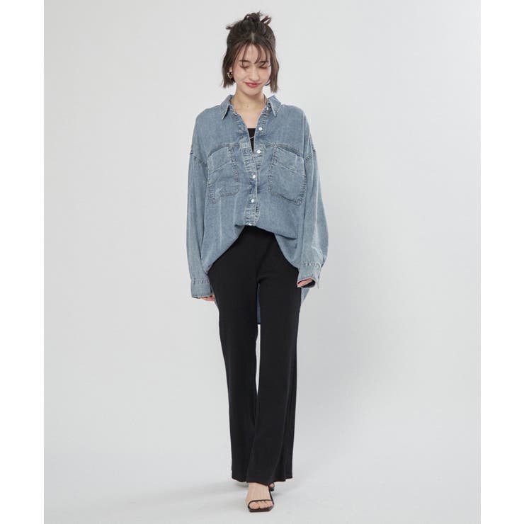 【nane】リブフレアパンツ | RMAF　NICE CLAUP / OLIVE des OLIVE | 詳細画像7 