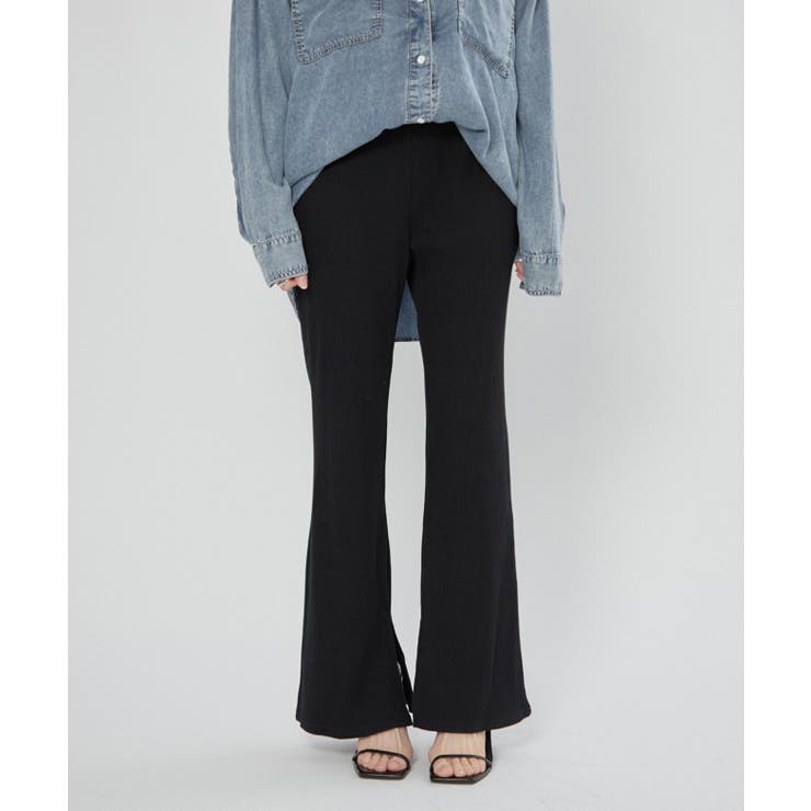 【nane】リブフレアパンツ | RMAF　NICE CLAUP / OLIVE des OLIVE | 詳細画像2 