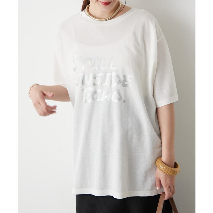 箔ロゴプリントTシャツ | RMAF　NICE CLAUP / OLIVE des OLIVE | 詳細画像8 
