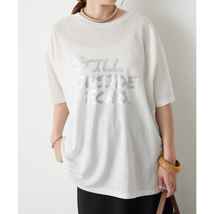オフ | 箔ロゴプリントTシャツ | RMAF　NICE CLAUP / OLIVE des OLIVE