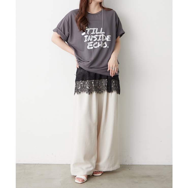 箔ロゴプリントTシャツ | RMAF　NICE CLAUP / OLIVE des OLIVE | 詳細画像5 
