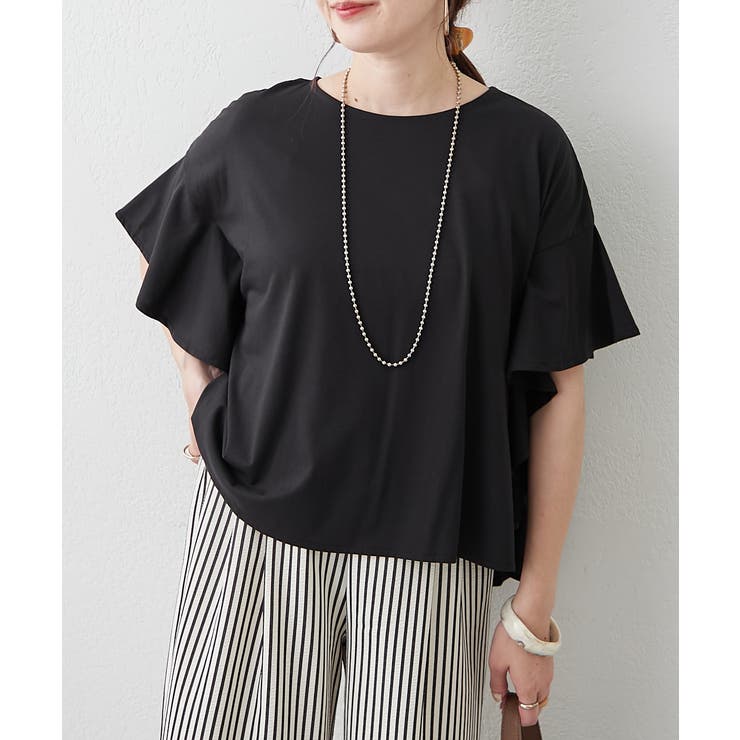 【Web限定】袖フレアーワイドTシャツ | RMAF　NICE CLAUP / OLIVE des OLIVE | 詳細画像1 