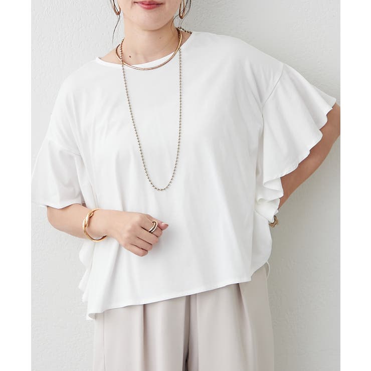 【Web限定】袖フレアーワイドTシャツ | RMAF　NICE CLAUP / OLIVE des OLIVE | 詳細画像7 