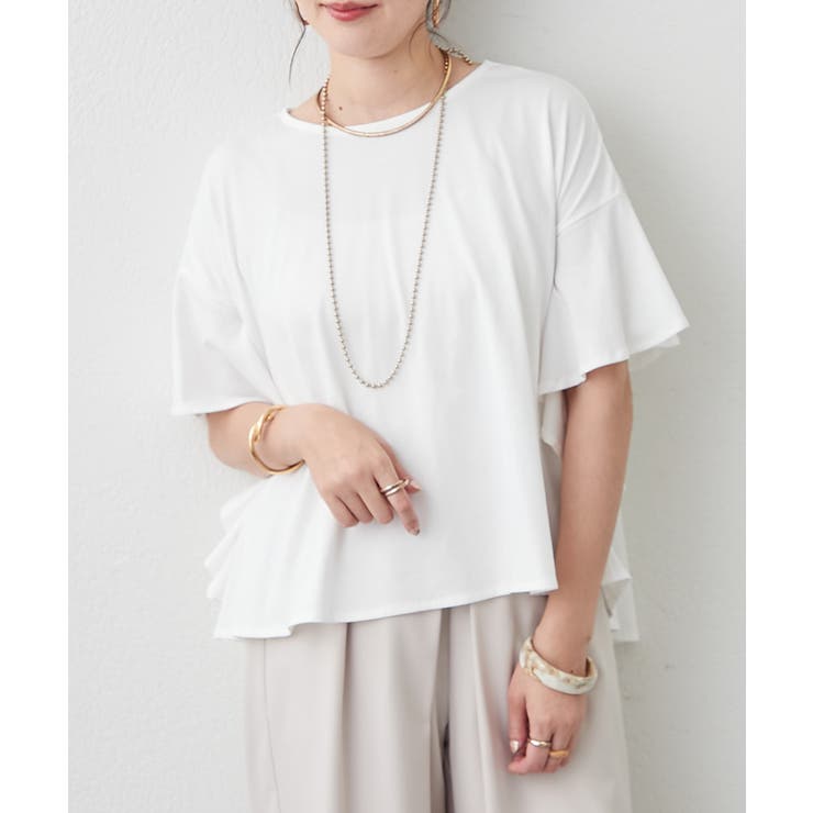 【Web限定】袖フレアーワイドTシャツ | RMAF　NICE CLAUP / OLIVE des OLIVE | 詳細画像8 