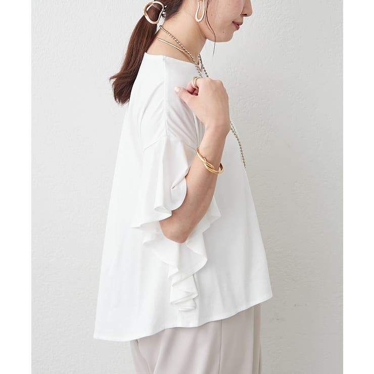 【Web限定】袖フレアーワイドTシャツ | RMAF　NICE CLAUP / OLIVE des OLIVE | 詳細画像9 