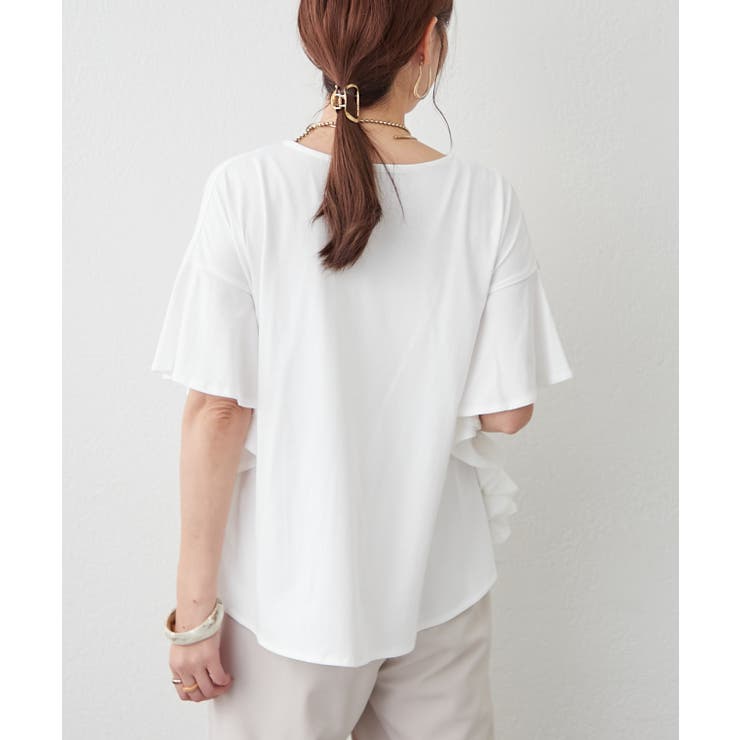 【Web限定】袖フレアーワイドTシャツ | RMAF　NICE CLAUP / OLIVE des OLIVE | 詳細画像10 