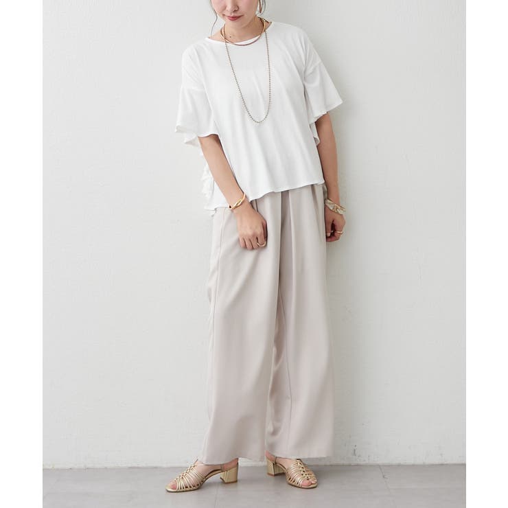 【Web限定】袖フレアーワイドTシャツ | RMAF　NICE CLAUP / OLIVE des OLIVE | 詳細画像12 