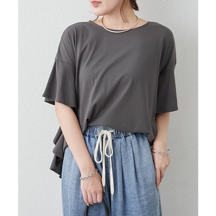 【Web限定】袖フレアーワイドTシャツ | RMAF　NICE CLAUP / OLIVE des OLIVE | 詳細画像15 