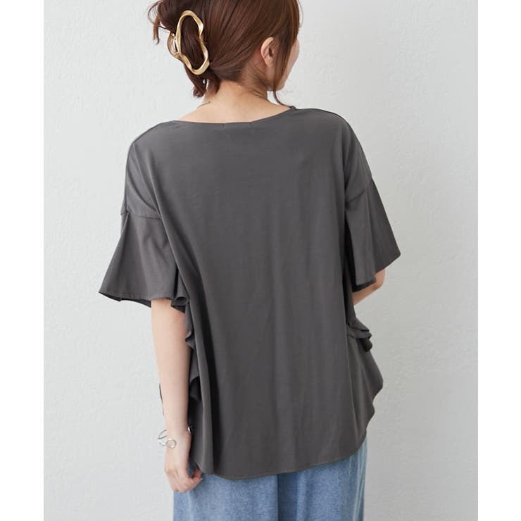【Web限定】袖フレアーワイドTシャツ | RMAF　NICE CLAUP / OLIVE des OLIVE | 詳細画像17 