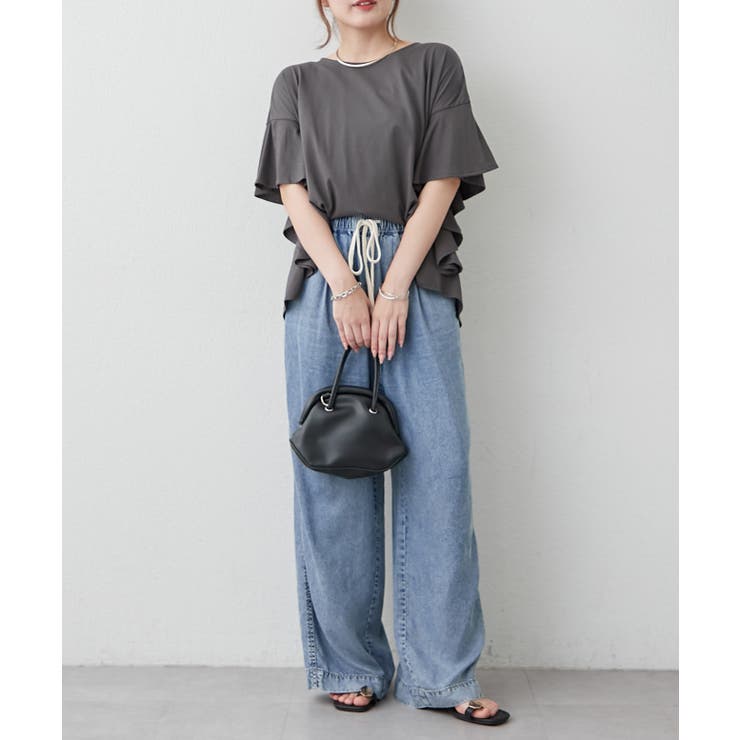 【Web限定】袖フレアーワイドTシャツ | RMAF　NICE CLAUP / OLIVE des OLIVE | 詳細画像18 