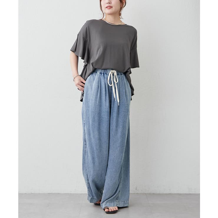 【Web限定】袖フレアーワイドTシャツ | RMAF　NICE CLAUP / OLIVE des OLIVE | 詳細画像19 