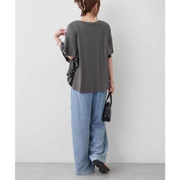 【Web限定】袖フレアーワイドTシャツ | RMAF　NICE CLAUP / OLIVE des OLIVE | 詳細画像21 