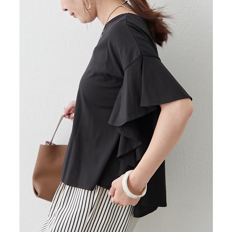【Web限定】袖フレアーワイドTシャツ | RMAF　NICE CLAUP / OLIVE des OLIVE | 詳細画像6 
