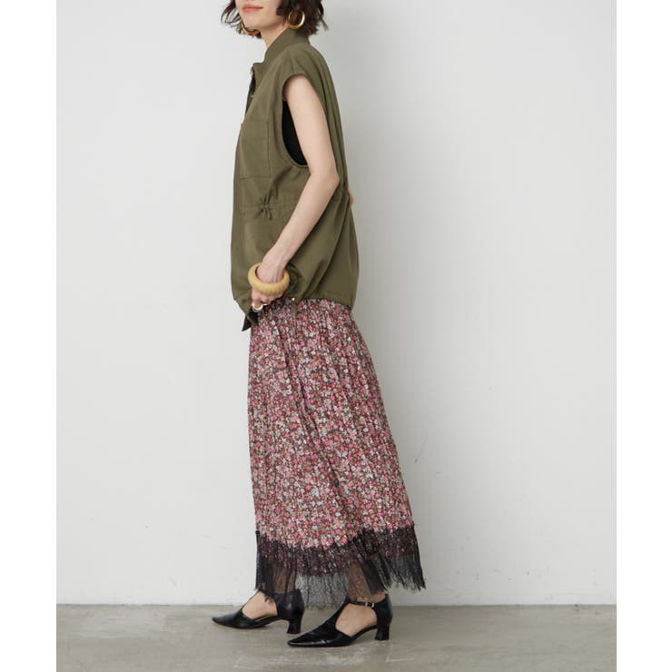 小花裾レースロングスカート | RMAF　NICE CLAUP / OLIVE des OLIVE | 詳細画像8 