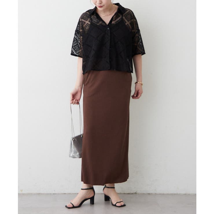 【セルフカット可能】リブナロースカート | RMAF　NICE CLAUP / OLIVE des OLIVE | 詳細画像25 