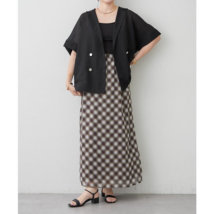 バイヤスチェックナロースカート | RMAF　NICE CLAUP / OLIVE des OLIVE | 詳細画像12 