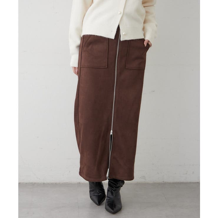 【セットアップ対応】スエポンフロントジップナロースカート | RMAF　NICE CLAUP / OLIVE des OLIVE | 詳細画像20 