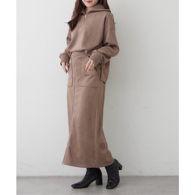 【セットアップ対応】スエポンフロントジップナロースカート | RMAF　NICE CLAUP / OLIVE des OLIVE | 詳細画像28 