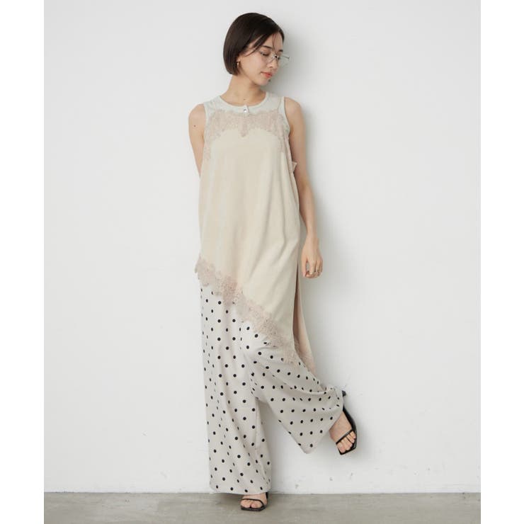 フロッキードットワイドパンツ | RMAF　NICE CLAUP / OLIVE des OLIVE | 詳細画像8 