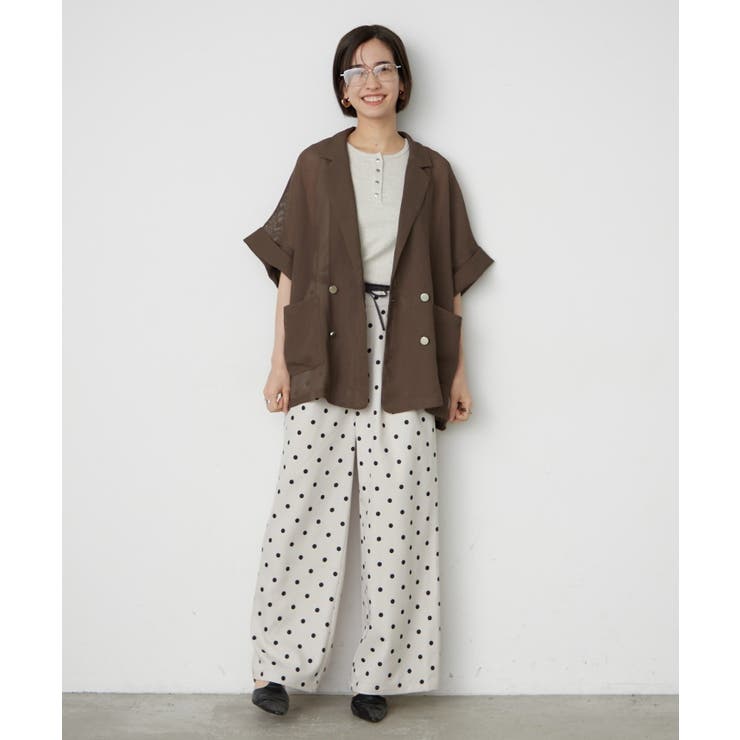フロッキードットワイドパンツ | RMAF　NICE CLAUP / OLIVE des OLIVE | 詳細画像10 