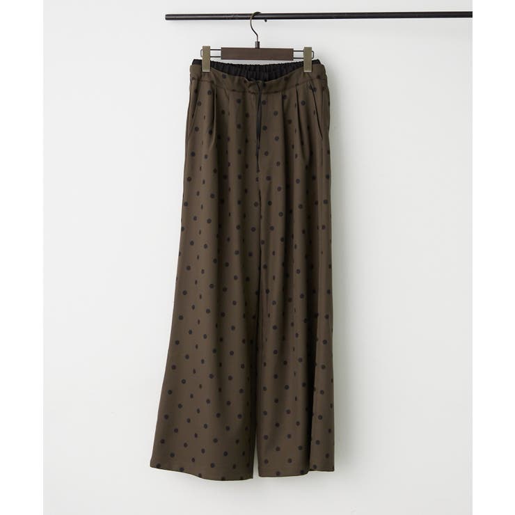 ブラウン | フロッキードットワイドパンツ | RMAF　NICE CLAUP / OLIVE des OLIVE