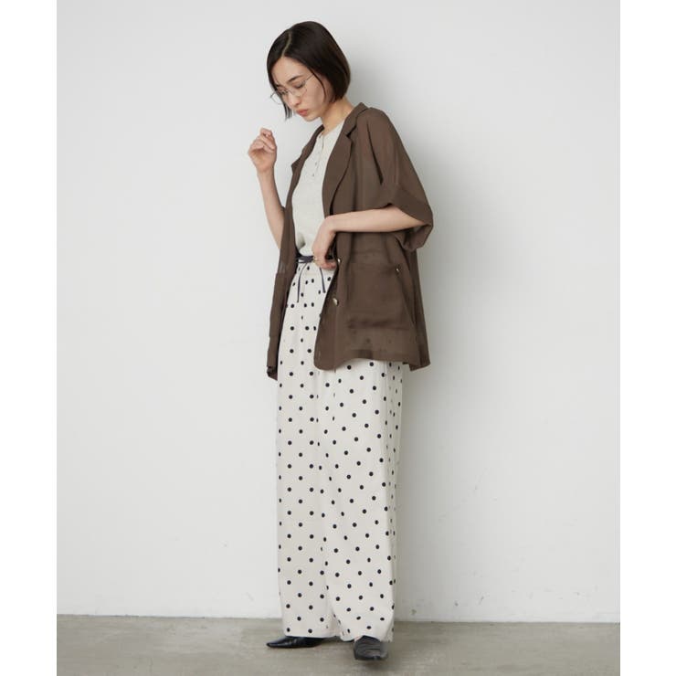 フロッキードットワイドパンツ | RMAF　NICE CLAUP / OLIVE des OLIVE | 詳細画像11 