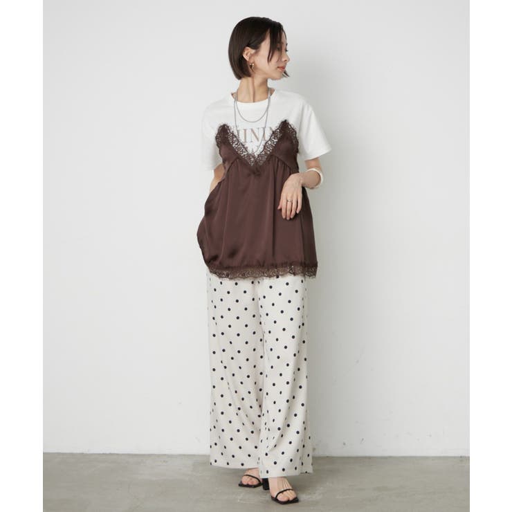 フロッキードットワイドパンツ | RMAF　NICE CLAUP / OLIVE des OLIVE | 詳細画像12 