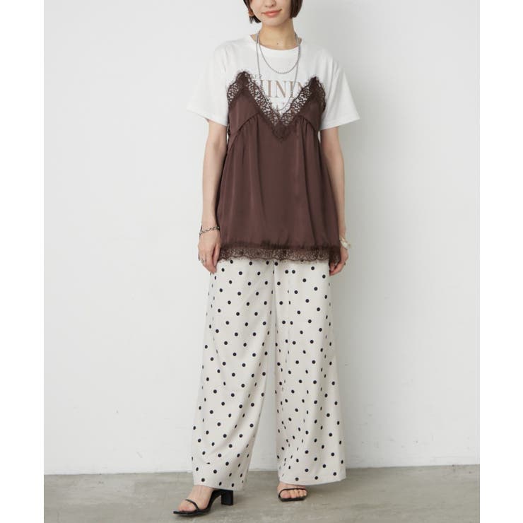 フロッキードットワイドパンツ | RMAF　NICE CLAUP / OLIVE des OLIVE | 詳細画像13 