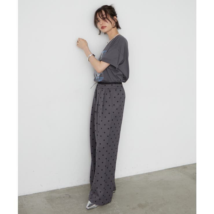 フロッキードットワイドパンツ | RMAF　NICE CLAUP / OLIVE des OLIVE | 詳細画像21 