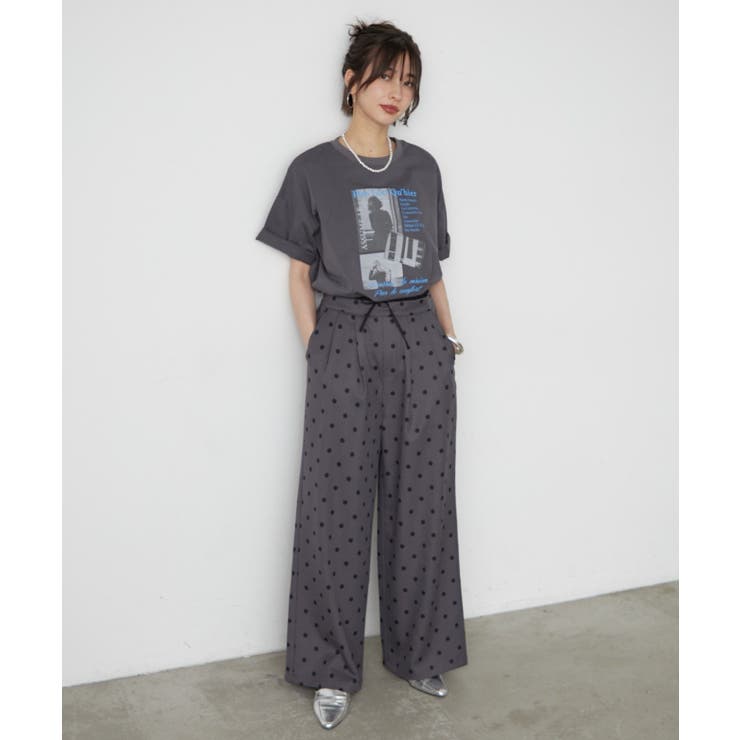 フロッキードットワイドパンツ | RMAF　NICE CLAUP / OLIVE des OLIVE | 詳細画像23 